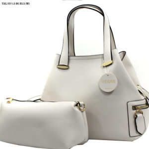 designer vegan handbag white